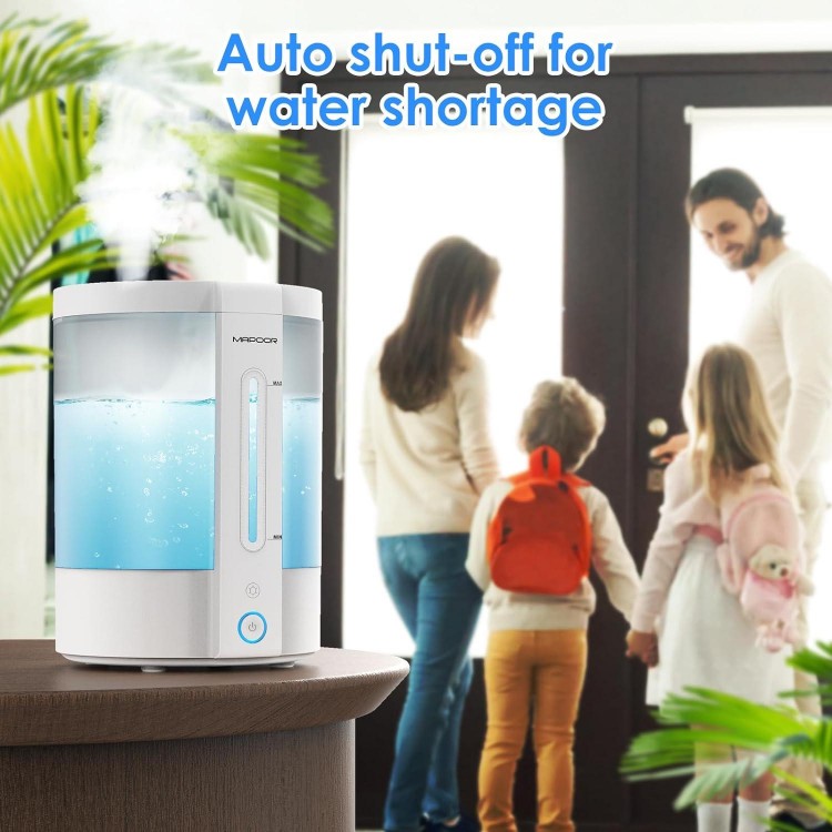 MAPOOR Humidifiers for Bedroom, 3L Ultrasonic Cool Mist Humidifier