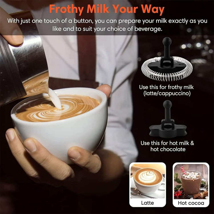 Coffee Maker with Milk Frother, 2 in 1 Single Serve Coffee Machine Brewer