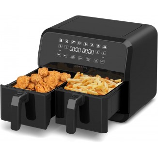 CROWNFUL 8 Quart Air Fryer, 8 in 1 Dual Basket