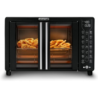 Gourmia Toaster Oven Air Fryer Combo 17 cooking presets 1700W french door digital air fryer oven 24L capacity accessories