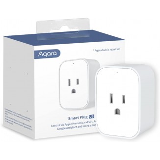 Aqara Smart Plug, REQUIRES AQARA HUB, Zigbee, with Energy Monitoring, Overload Protection, Scheduling and Voice Control capabilities