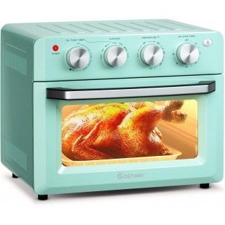 COSTWAY Toaster Oven Countertop, 7-in-1 Convection Oven with Air Fry