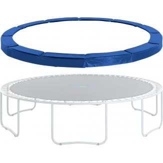 Machrus Upper Bounce Trampoline Replacement Safety Pad 7.5ft Round- Trampoline Spring Cover- No Holes for Pole PVC Trampoline Skirt