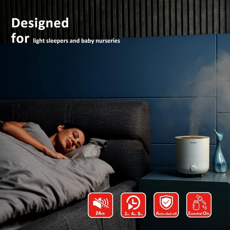 FEISONIC Humidifiers for bedroom home with diffuser