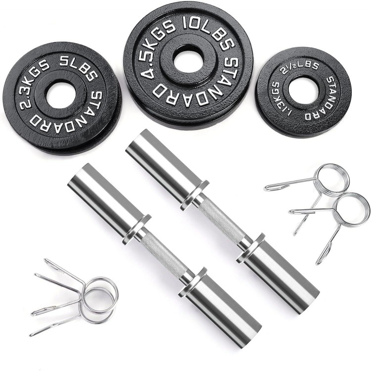 AboveGenius Cast Iron 2-Inch Olympic Plate Weight Set