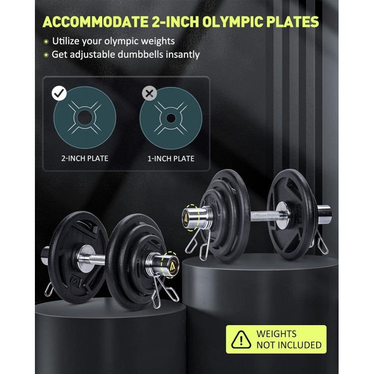 AboveGenius Cast Iron 2-Inch Olympic Plate Weight Set