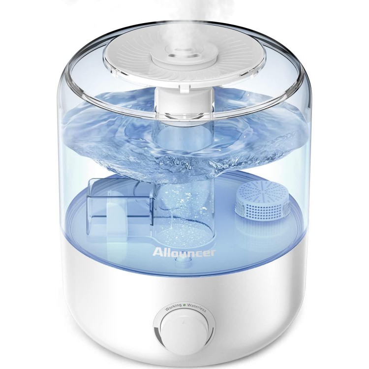 Allouncer Humidifiers for Bedroom, Top Fill 2.5L Large Water Tank