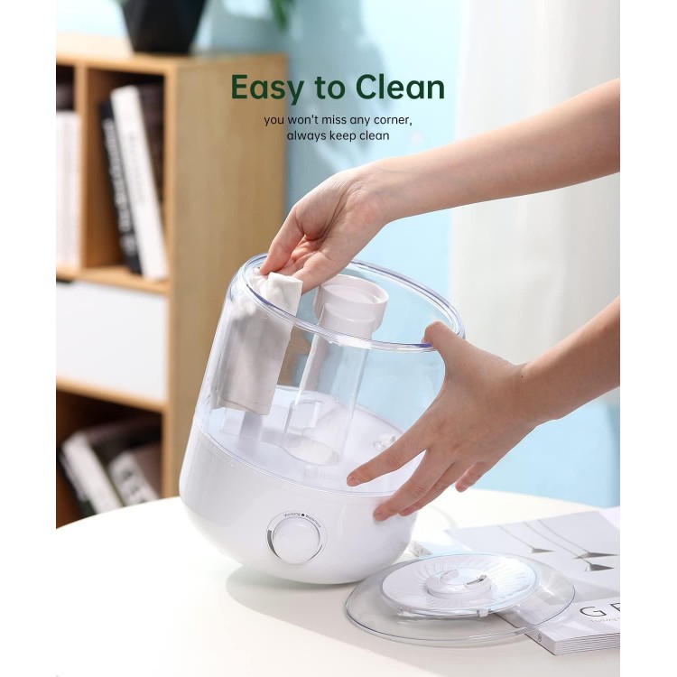 Allouncer Humidifiers for Bedroom, Top Fill 2.5L Large Water Tank