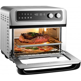 PETSITE 21 QT Air Fryer Toaster Oven, 1800W, Stainless Steel