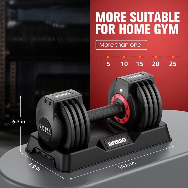 Mangko Adjustable Dumbbell 25LB Single 5 in 1 Free Adjustable Dumbbell