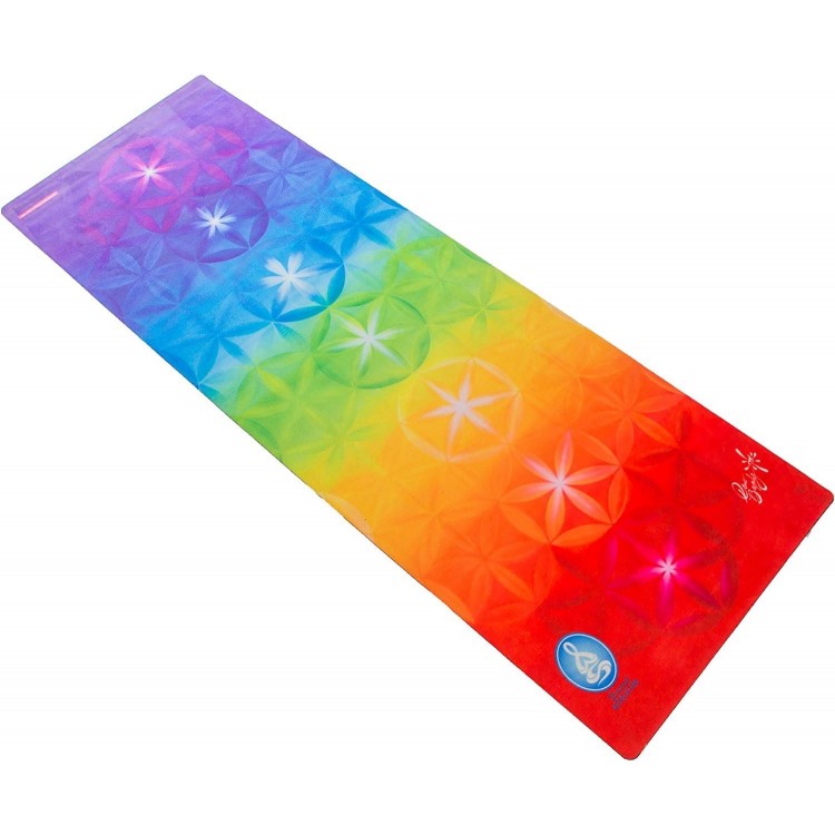Spiritual Revolution Yoga Combo Mat - Luxury Mat and Towel That Grips While You Sweat. No Slip, PVC Free, and Machine Washable.