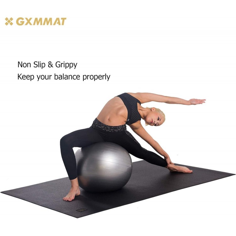 Gxmmat Large Yoga Mat 72x 48(6'x4') x 7mm for Pilates Stretching Home Gym Workout, Extra Thick Non Slip Anti-Tear Exercise Mat