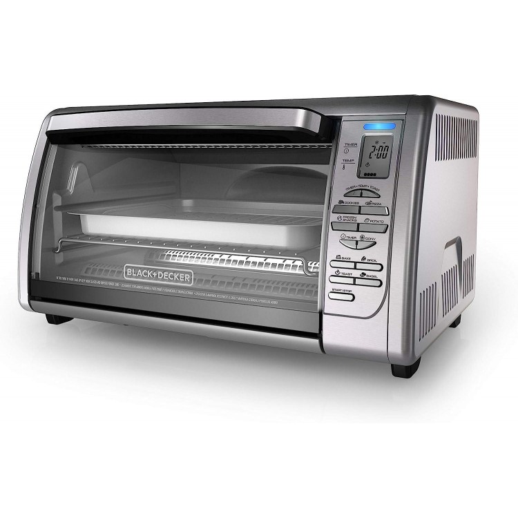 BLACK+DECKER Countertop Convection Toaster Oven, Stainless Steel