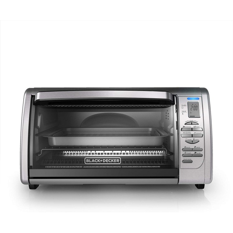 BLACK+DECKER Countertop Convection Toaster Oven, Stainless Steel