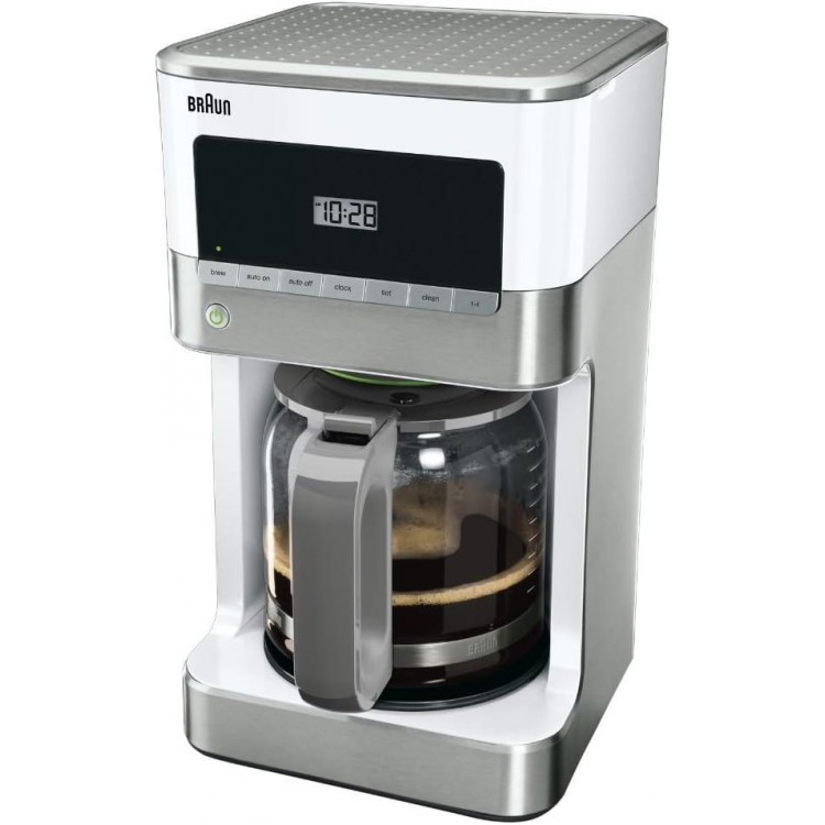 Braun KF6050WH BrewSense Drip Coffee Maker,12 oz, White