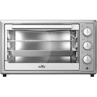 Willz WTH1215S4MC15 Countertop Toaster Oven, Pull Down Door Handle, 5 Cooking Programs, Minutes Timer