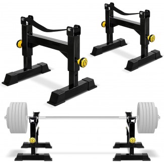 UWTHFIT Deadlift Sling Racks for Home Gym, with 5-Level Height Adjustment