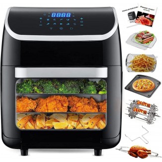 Jacgood 13 Quart Air Fryer, Rotisserie and Convection Oven