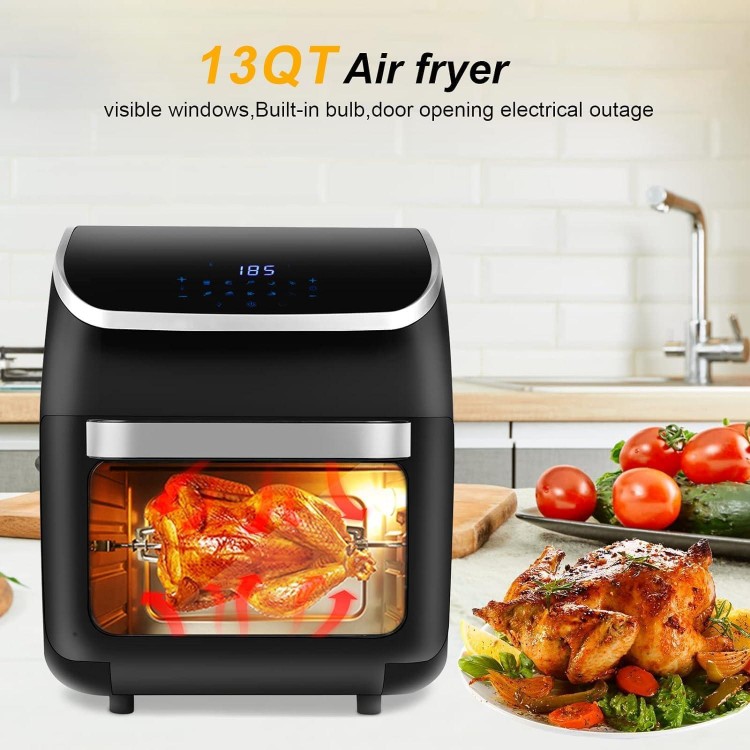 Jacgood 13 Quart Air Fryer, Rotisserie and Convection Oven