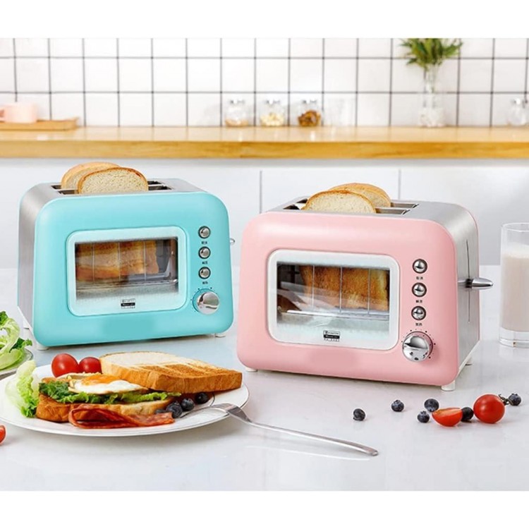 Toaster Ovens Toaster, Transparent Window, Breakfast Machine Home Small Multi-Function Automatic Toaster