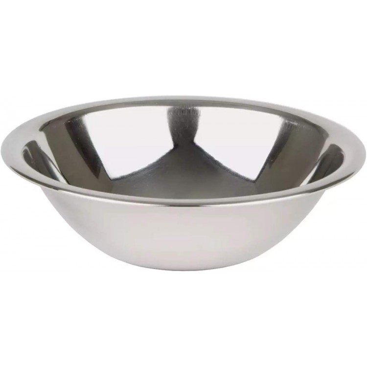 SET OF 6-6 1/2 Inch Wide Stainless Steel Flat Rim Flat Base Mixing Bowl