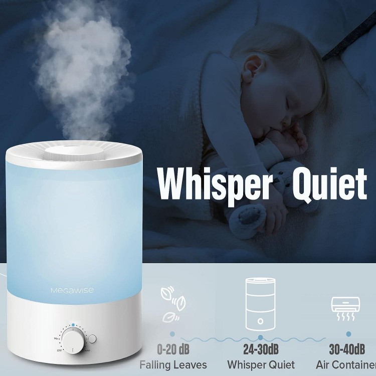 MegaWise Cool Mist Humidifiers, 3.5L Top Refill Ultrosonic humidifier