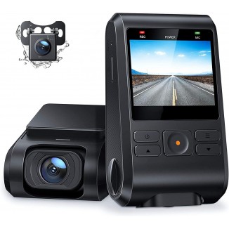 Dual Dash Cam, Front and Rear Hidden Car 1080P Driving Recorder, IPS Screen, Night Vision, 170° Wide Angle, WDR, G-Sensor, Parking Monitor, Motion Detection, Loop Recording, Support GPS