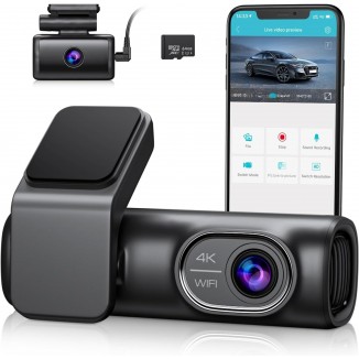 OMBAR Dash Cam Front and Rear 4K/2K/1080P+1080P 5G WiFi GPS, Dash Camera for Cars with Free 64G SD Card, Dual Dash Cam with WDR Night Vision, 24h Parking Mode,170°Wide, G-Sensor, Loop Recording, APP