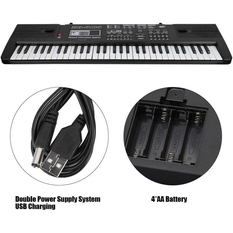 Portable Multi-function 61 Electronic Keys Organ Keyboard with Microphone