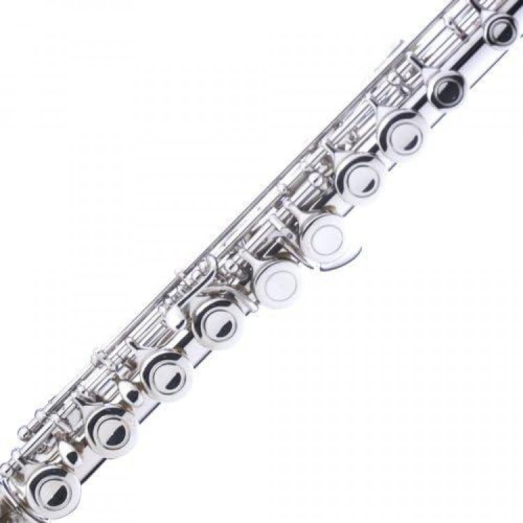 Mendini Nickel Silver Closed Hole C Flute With Tuner, Stand