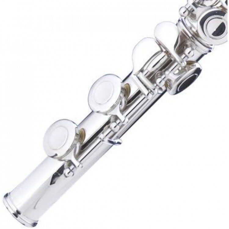 Mendini Nickel Silver Closed Hole C Flute With Tuner, Stand