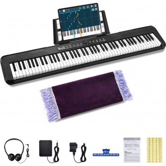 88 Key Digital Piano, Portable Electronic Keyboard Piano with Music Stand