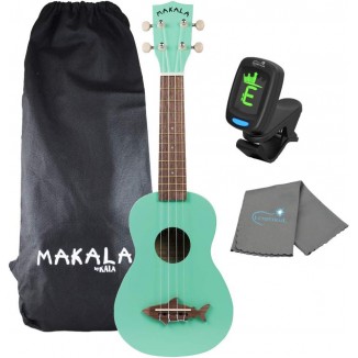 Kala Surf Green Soprano Shark Ukulele - With A Tuner