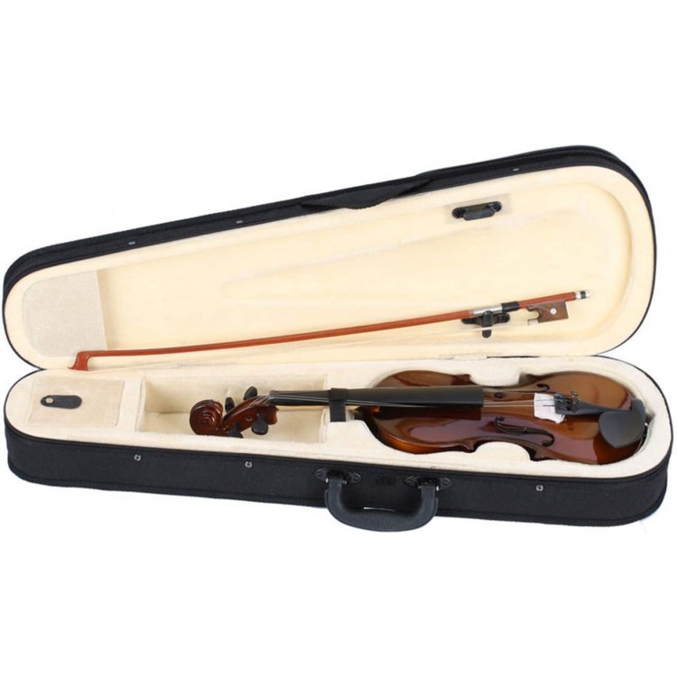 1/4 Acoustic Violin,Handmade Solid Wood Violin Starter Beginners Kit