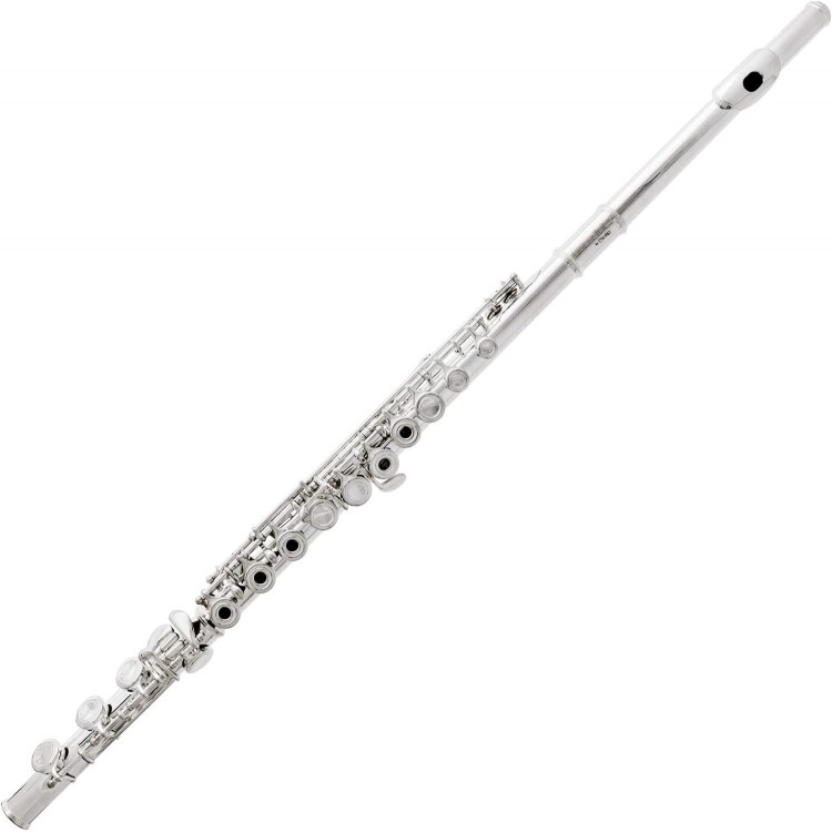 Mendini By Cecilio Premium Open Hole C 17 Keys Flute With B-Foot + Stand, Book