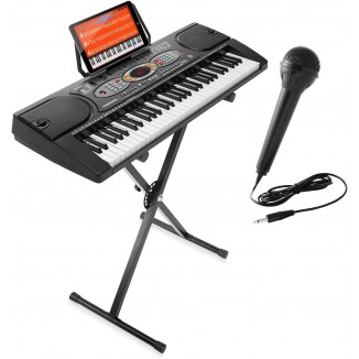 Hamzer 61-Key Electronic Keyboard Portable Digital Music Piano,Microphone