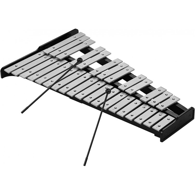 32 Note Glockenspiel Xylophone Percussion Kit with Height Adjustable Stand