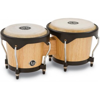 Latin Percussion LP601NY-AW LP City Wood Bongos - Natural 7-inch