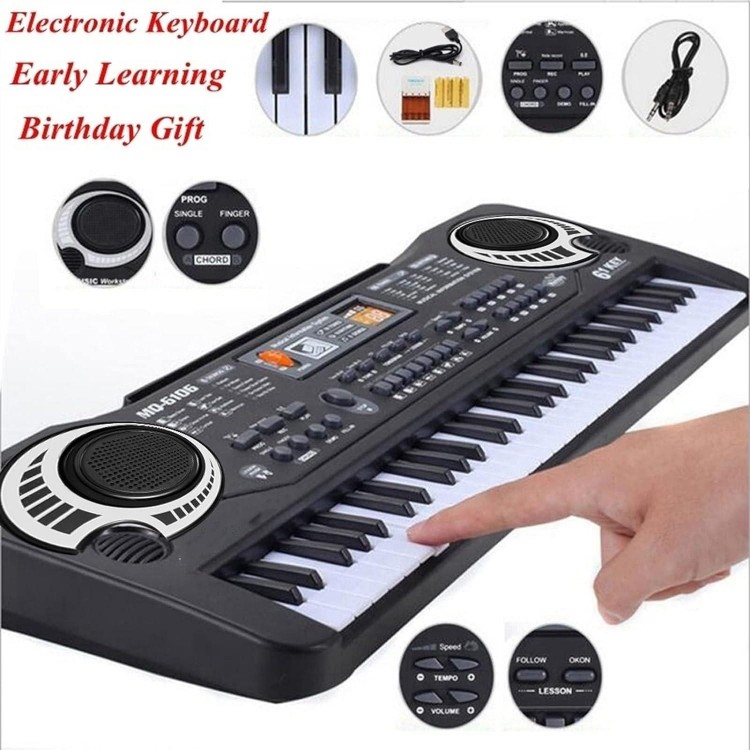 61 Keys Digital Music Electronic Keyboard Electric Piano With Microphone