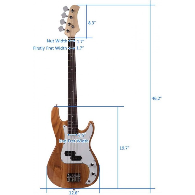 4 String Electric Bass Guitar,Bass Guitar Beginner Kits, Stylish Bass Guitar