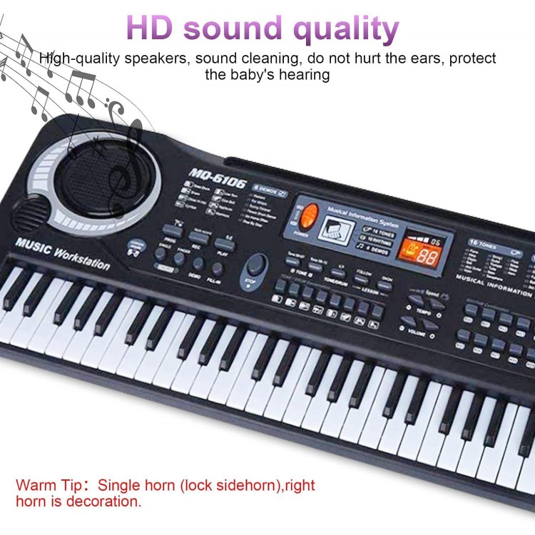 61 Key Digital Music Piano Keyboard for Kids,Multi-function Keyboard