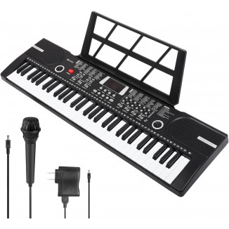 61 Key Keyboard Piano,with Teaching Mode,portable keyboard piano for Beginners