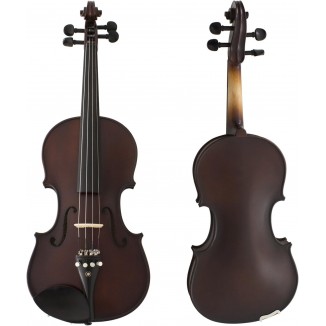 Cecilio CVN-EAS Ebony Fitted Solidwood Violin in Satin Antique