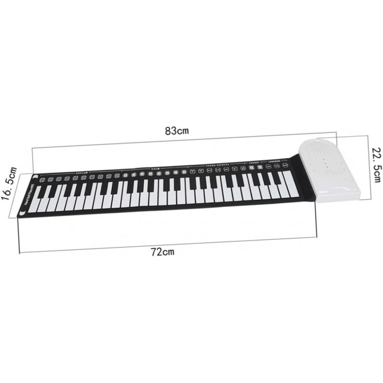 Abaodam 49 Roll Folding Electronic Keyboard Music Instruments For Kids