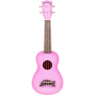 Kala Makala Dolphin, 4-String Ukulele, Right-Handed, Pink Burst, Soprano