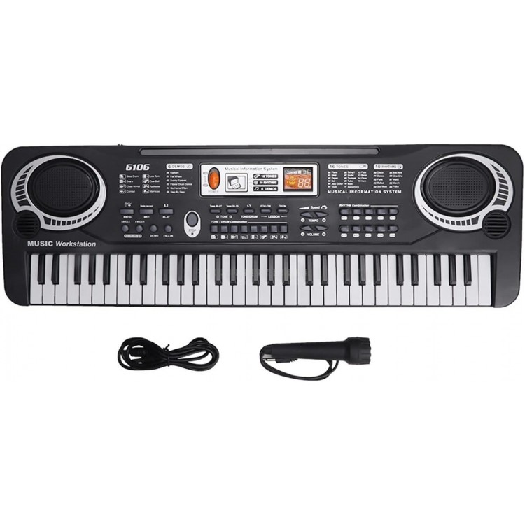 61 Key Electronic Keyboard Piano Musical Instrument With Microphone