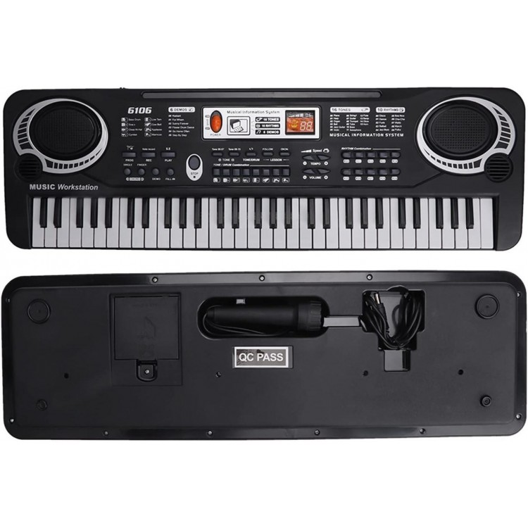 61 Key Electronic Keyboard Piano Musical Instrument With Microphone