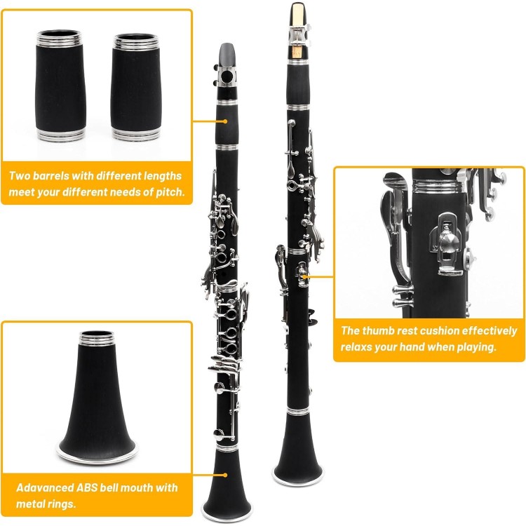 LOMUTY Bb Clarinet, Best Beginners Clarinet For Students, Adults And Kids