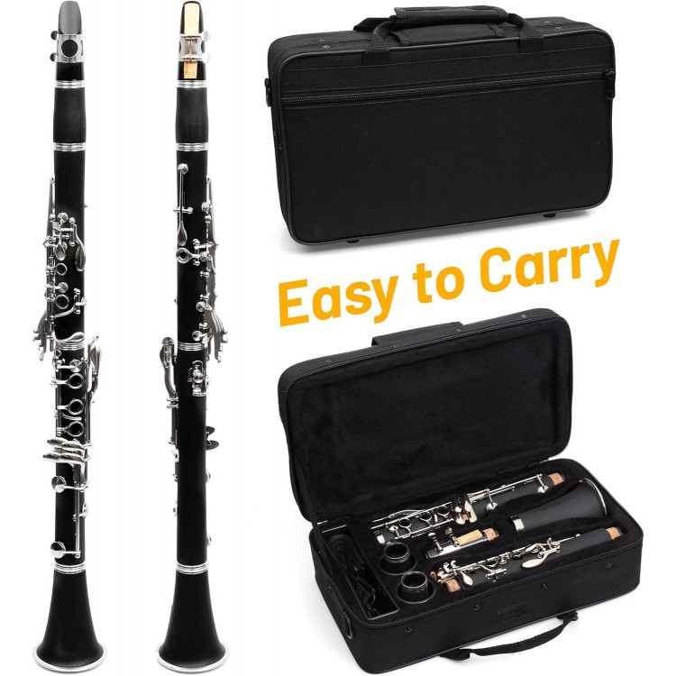 LOMUTY Bb Clarinet, Best Beginners Clarinet For Students, Adults And Kids