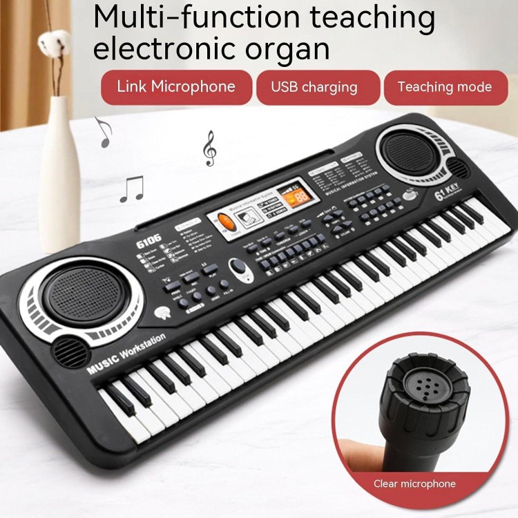 61 Key Electronic Keyboard Piano for Beginners/Professional with Microphone